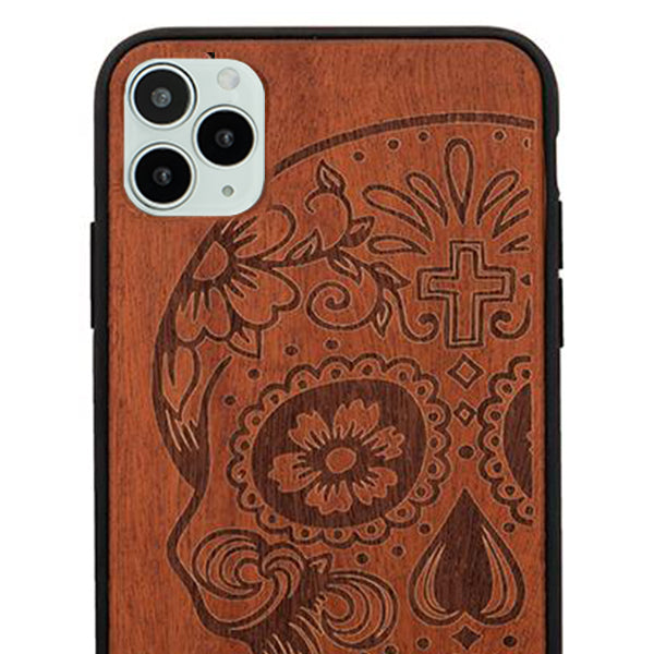 Skull Real Wood Iphone 12/12 Pro