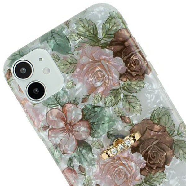 Flowers Pink Green Ring Skin Iphone 11