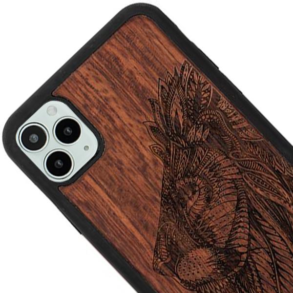 Real Wood Lion Iphone 12/12 Pro
