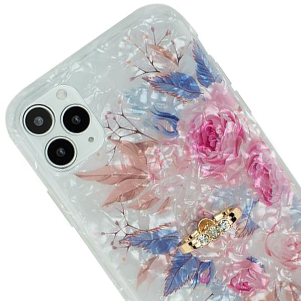 Flowers Pink Blue Ring Skin Iphone 13 Pro Max