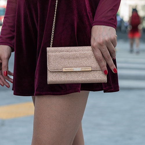 Glitter Detachable Purse Rose Gold IPhone 11