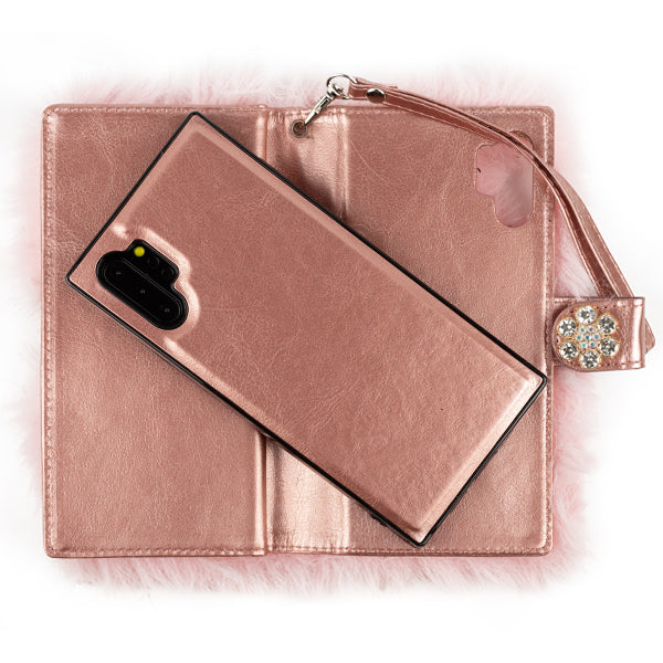 Fur Light Pink Wallet Detachable Samsung Note 10 Plus