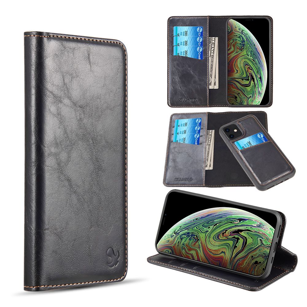 Detachable Wallet Black Iphone 11 - Bling Cases.com