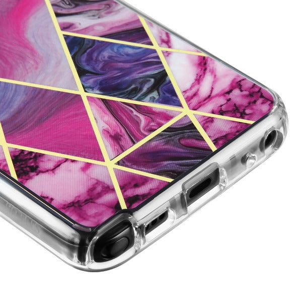 Purple Marble Triangle Stylo 5 - Bling Cases.com