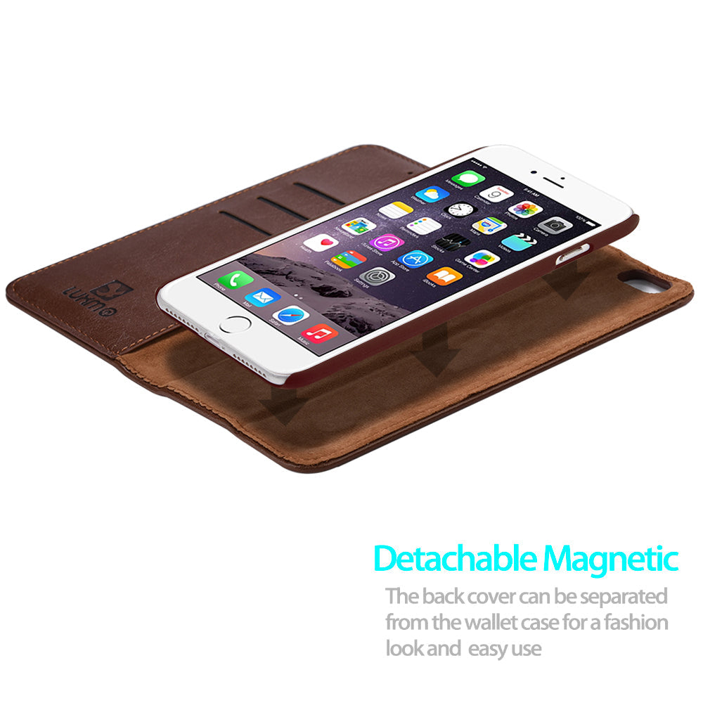 Detachable Wallet Brown Iphone 6/7/8 - Bling Cases.com