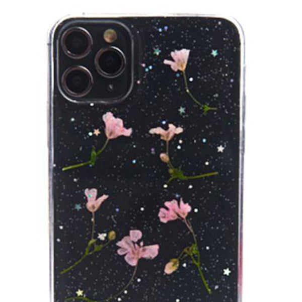 Real Flowers Pink Leaves Case IPhone 12/12 Pro