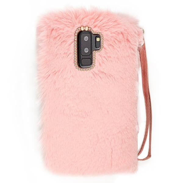 Fur Wallet Detachable Light Pink Samsung S9 Plus