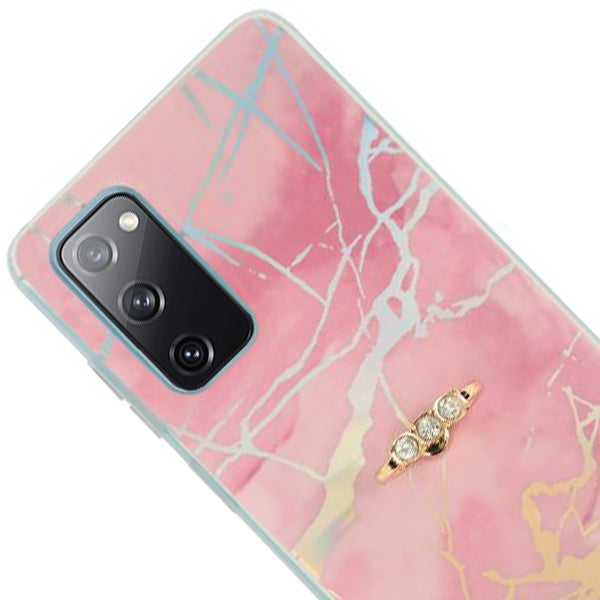 Marble Pink Ring Case Samsung S20 FE