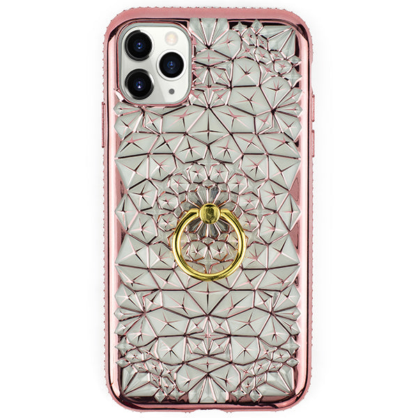 Abstract Ring Case Rose Gold Iphone 12 Pro