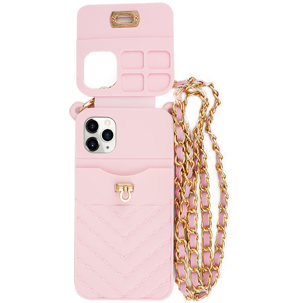 Crossbody Silicone Pouch Pink Iphone 13 Pro