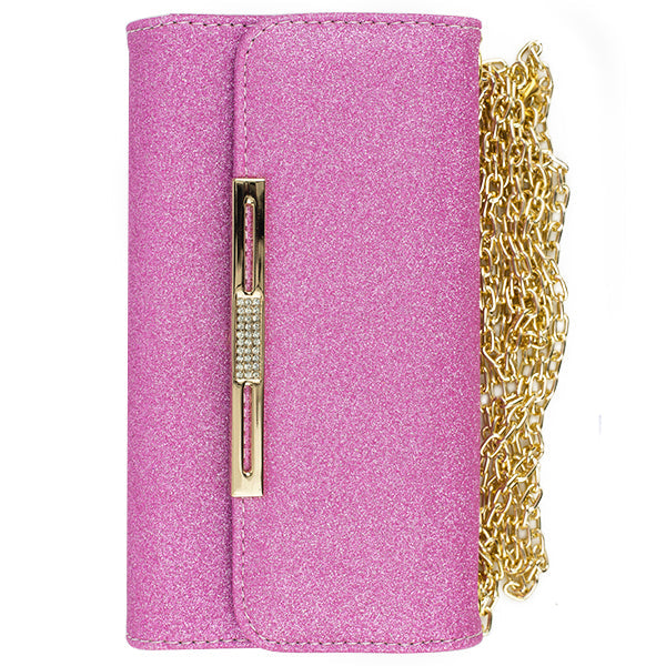 Glitter Detachable Purse Hot Pink Note 8