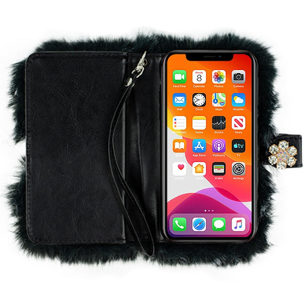 Fur Grey Detachable Wallet IPhone 12 Pro Max