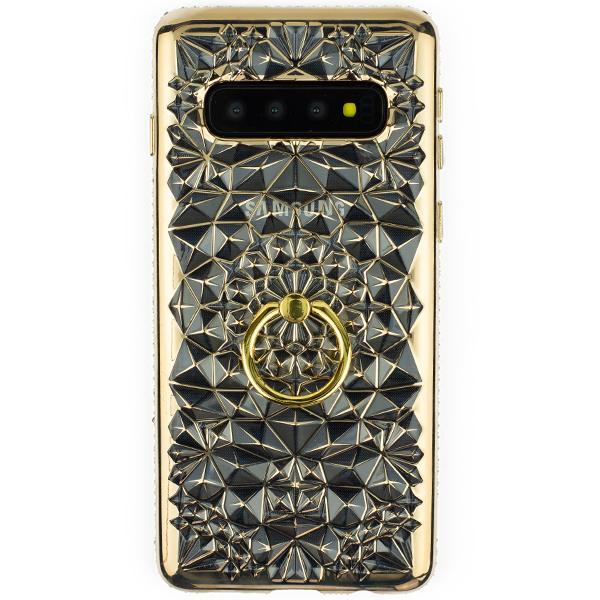 Abstract Ring Case Gold Samsung S10 Plus