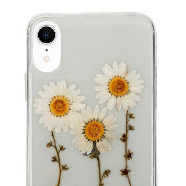 Real Flowers White 3 Daises Case iphone XR