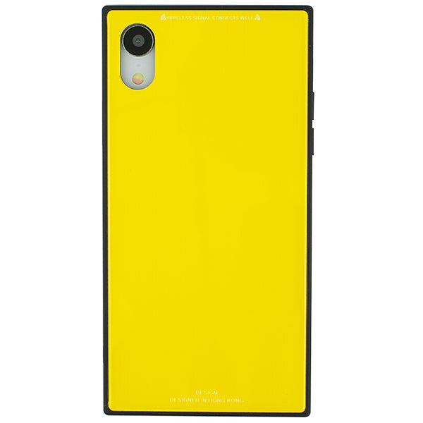 Square Hard Box Yellow Case Iphone XR