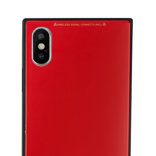 Square Hard Box Red Case Iphone XS MAX