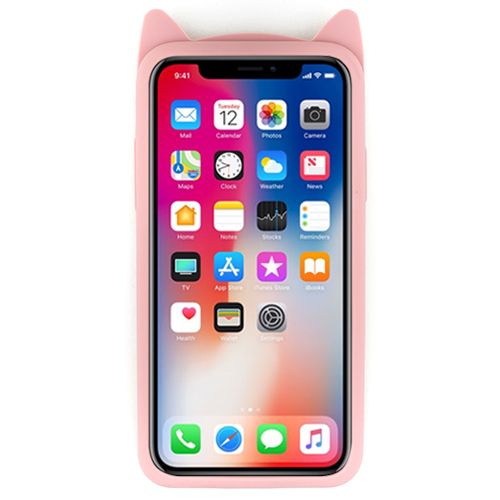 Silicone Skin Cat Pink IPhone XR - Bling Cases.com