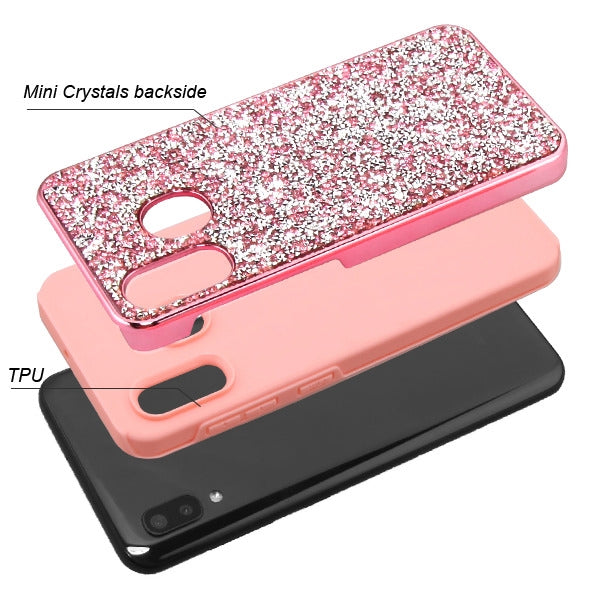 Hybrid Bling Pink Case Samsung A20/50 - Bling Cases.com