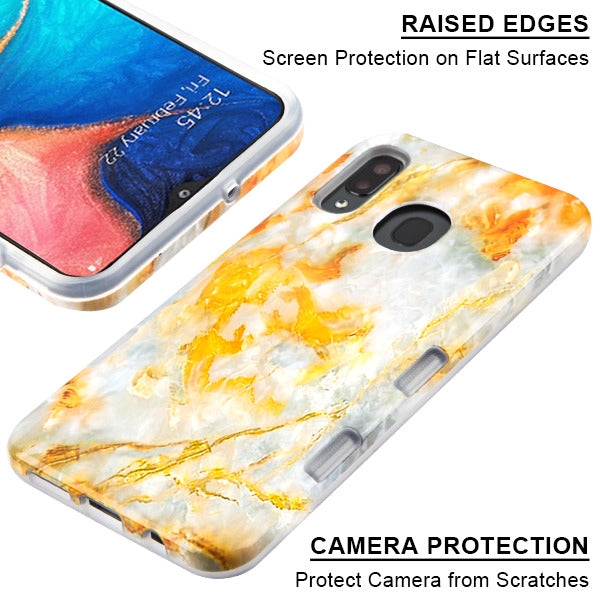 Hybrid Yellow Grey Case Samsung A20/A50 - Bling Cases.com