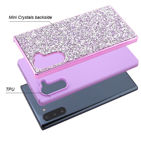 Hybrid Bling Purple Case Samsung Note 10 - Bling Cases.com