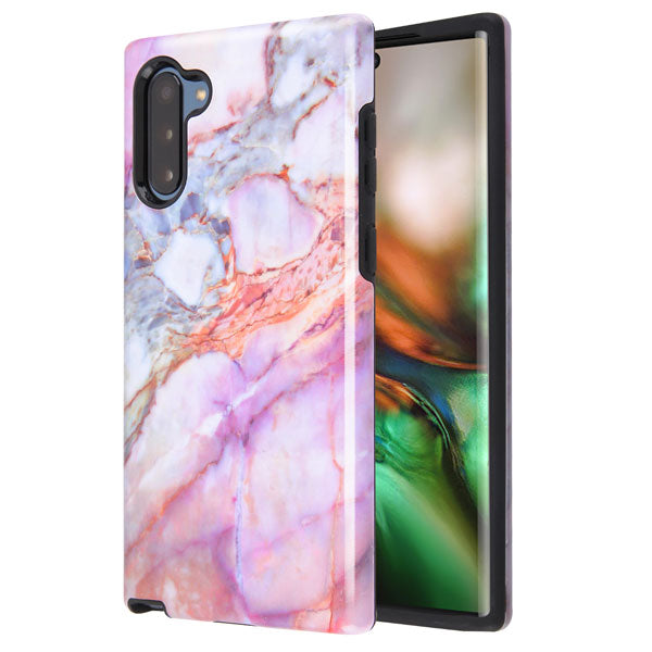 Marble Peach Purple Case Samsung Note 10 - Bling Cases.com