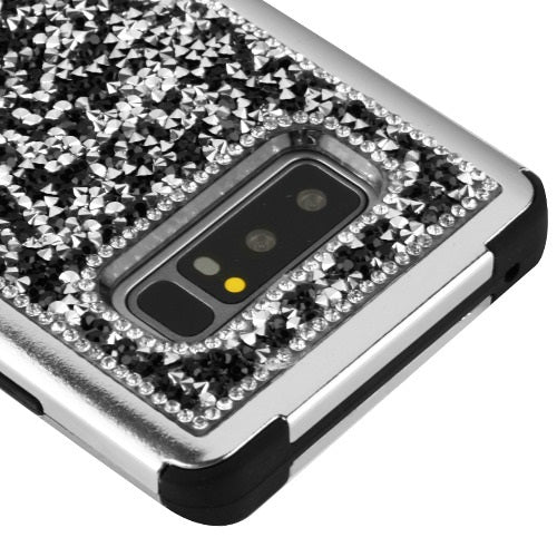 Hybrid Bling Black Case Samsung Note 8 - Bling Cases.com