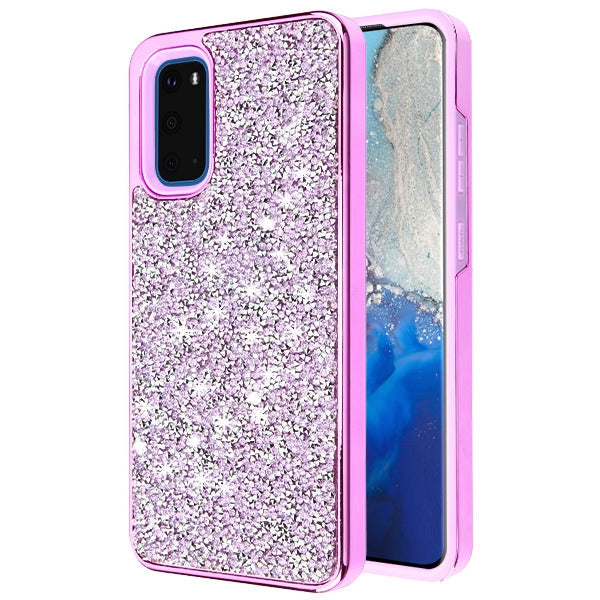 Hybrid Bling Purple Samsung S20 - Bling Cases.com