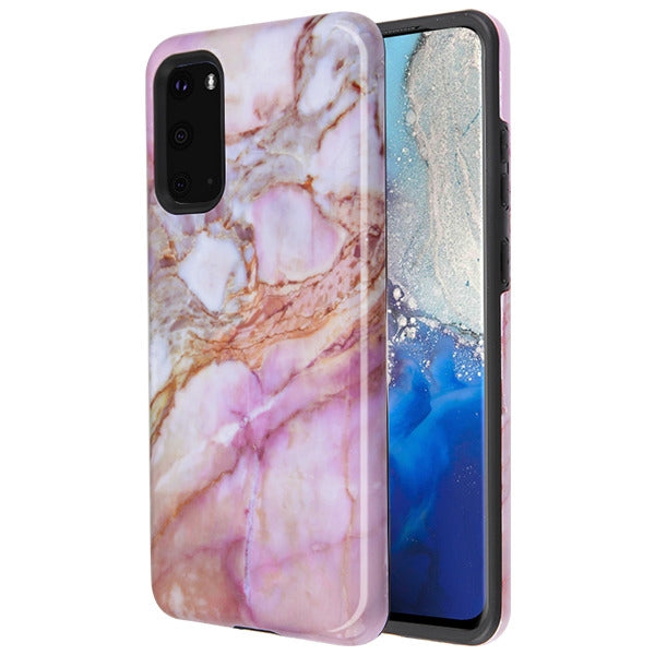 Hybrid Marble Purple Peach Samsung S20 - Bling Cases.com