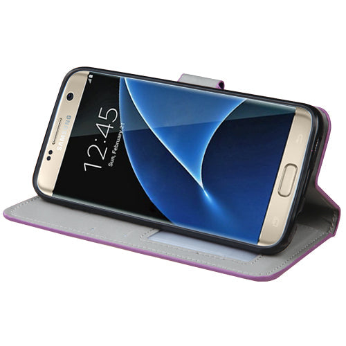 Bling Wallet Purple Samsung S7 Edge - Bling Cases.com