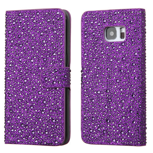 Bling Wallet Purple Samsung S7 Edge - Bling Cases.com