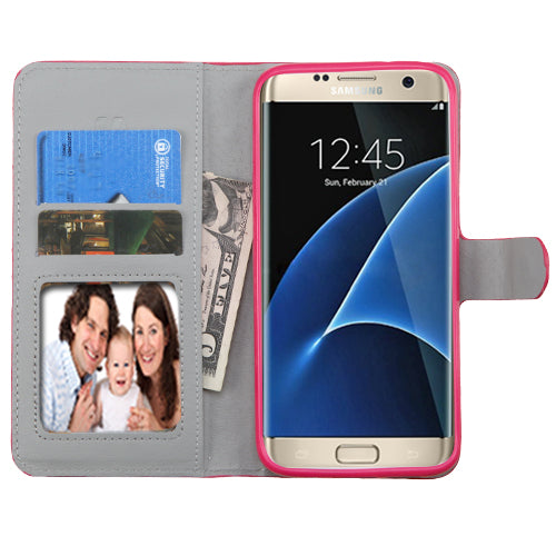 Bling Wallet Pink Samsung S7 Edge - Bling Cases.com