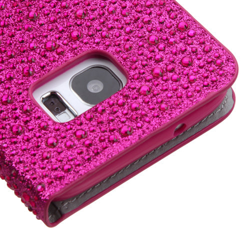 Bling Wallet Pink Samsung S7 Edge - Bling Cases.com