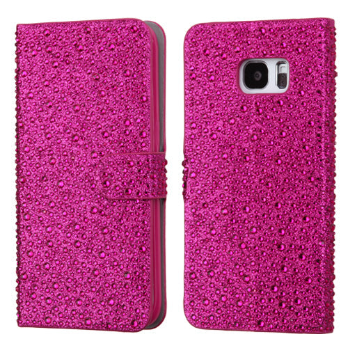 Bling Wallet Pink Samsung S7 Edge - Bling Cases.com
