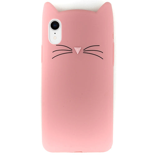 Silicone Skin Cat Pink IPhone XR - Bling Cases.com