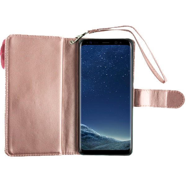 Handmade Bling Fox Detachable Wallet S8 Plus