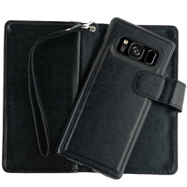 Handmade Bling Black Wallet Detachable S8