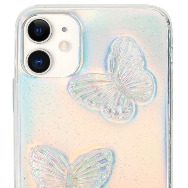 Butterflies Silver 3D Case iphone 11