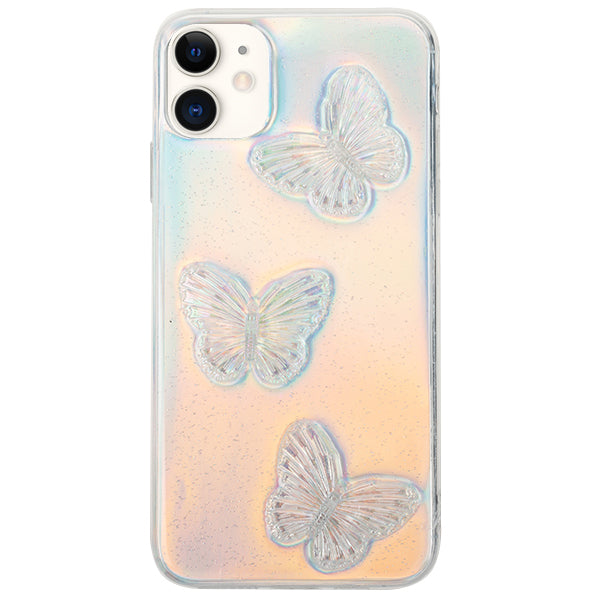 Butterflies Silver 3D Case iphone 11