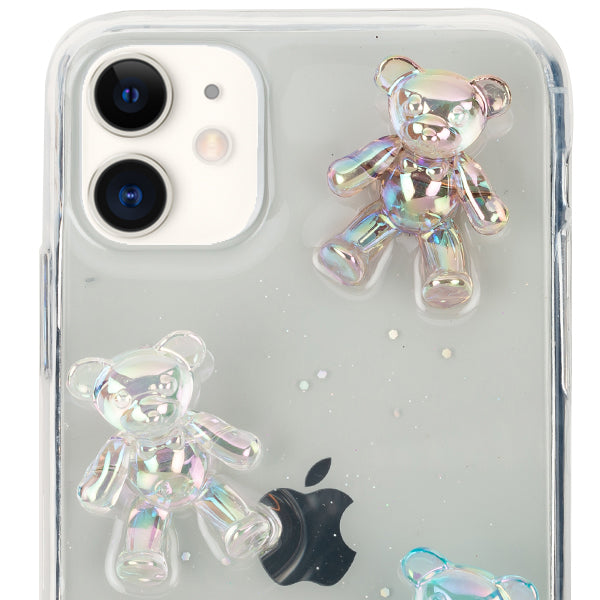 Crystal Sitting Teddy Bear Case iphone 11