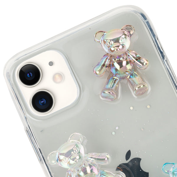 Crystal Sitting Teddy Bear Case iphone 11