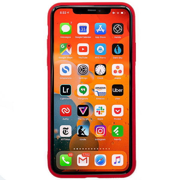 Leather Style Red Gold Case Samsung S22