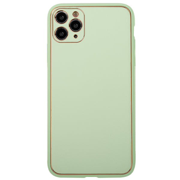 Leather Style Mint Green Gold Case Iphone 11 Pro