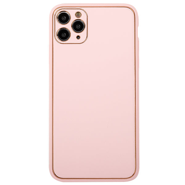 Leather Style Light Pink Gold Case Iphone 11 Pro
