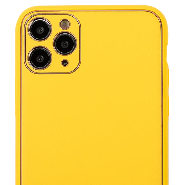 Leather Style Yellow Gold Case Iphone 11 Pro