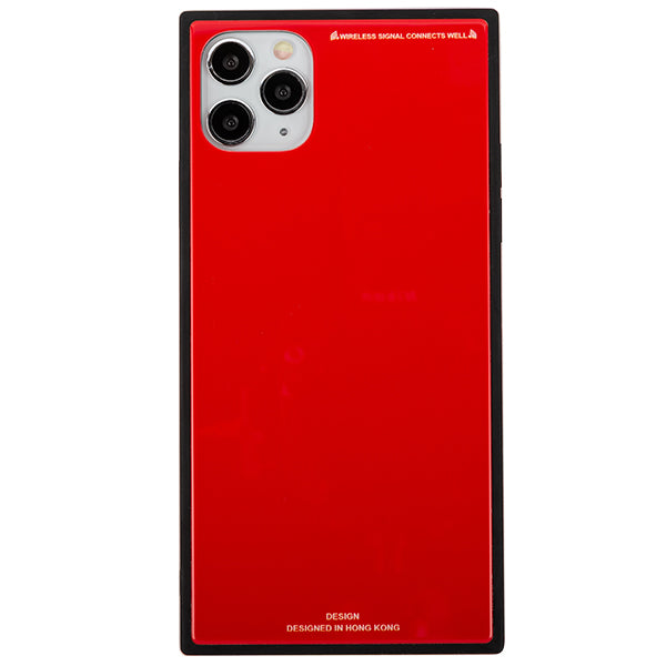 Square Hard Box Red Case Iphone 11 Pro Max