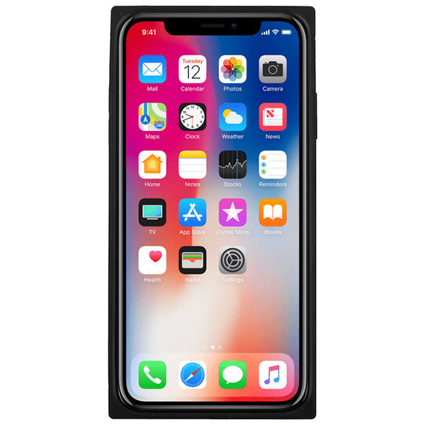 Square Marble Black Iphone 10