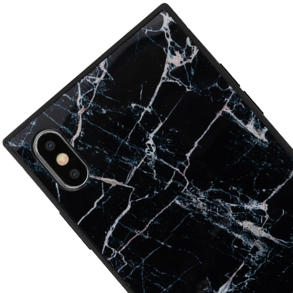 Square Marble Black Iphone 10