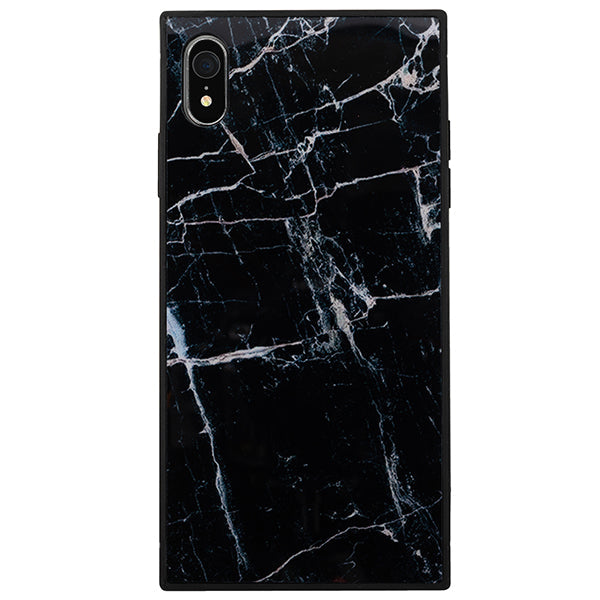 Square Marble Black Iphone XR