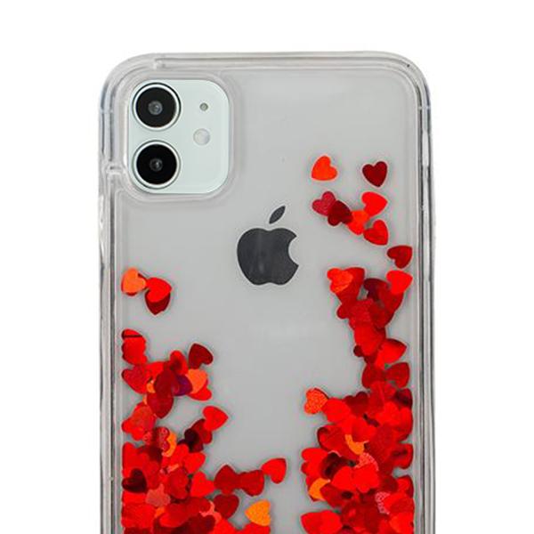 Red Hearts Liquid Iphone 11