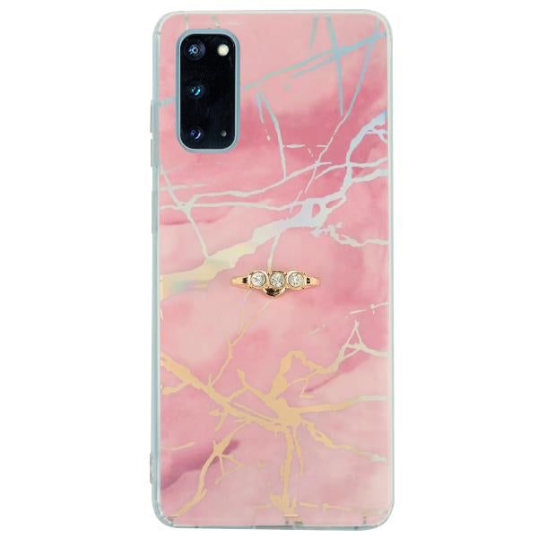 Marble Pink Ring Case Samsung S20